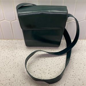 Xavier Danaud shoulder strap bag made in France in a beautiful Evergreen color